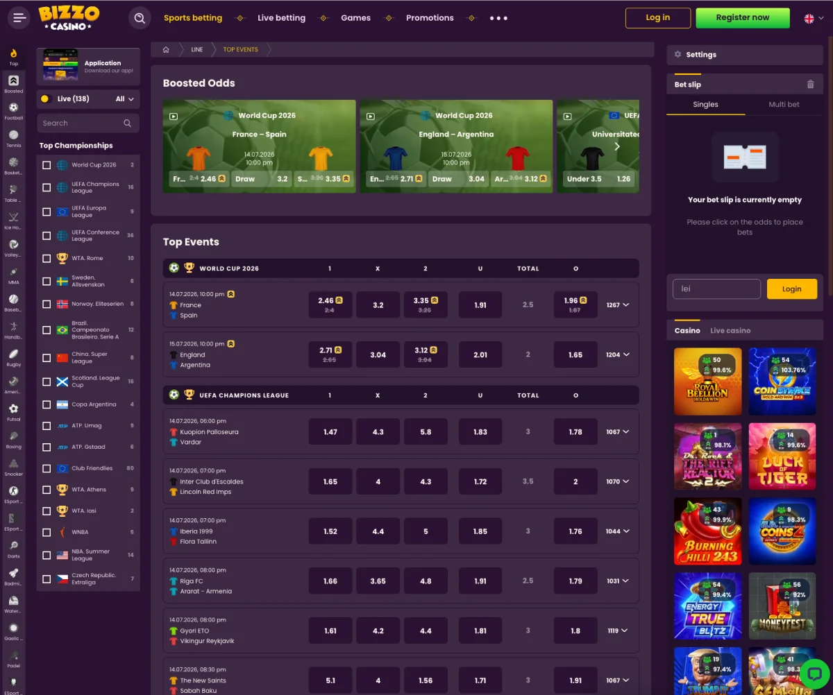 Bizzo Casino Online